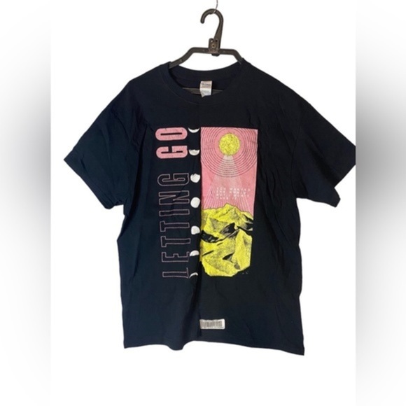 Letting Go Gildan Cotton T-Shirt Black Size L - Picture 1 of 9
